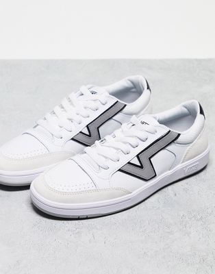 Vans lowland sneakers in white with gray side stripe