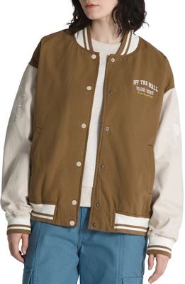 Vans Music Lovers Club Bomber Jacket in Sepia Music Academy