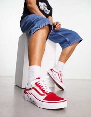 Vans Old Skool Bolt sneakers in red and white