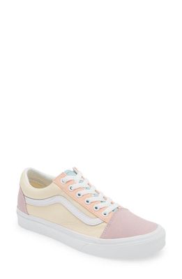 Vans Old Skool Sneaker in Pink Pastel Block /True White