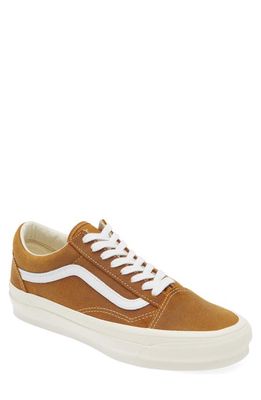 Vans Premium Old Skool 36 Sneaker in Wax Leather Golden Brown