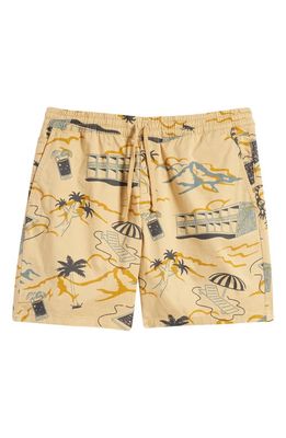 Vans Range Relaxed Stretch Cotton Shorts in Taos Taupe/Asphalt