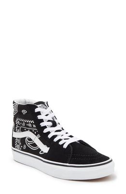 Vans Sk8-Hi Top Sneaker in Peace Paisley Black/True Wh