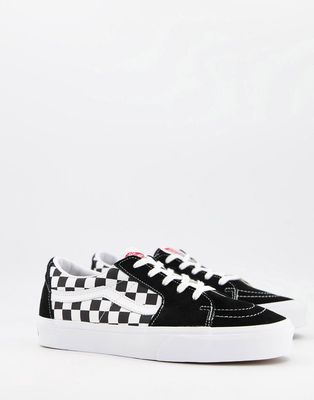 Vans SK8-Low checkerboard sneakers in black/white