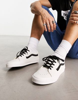 Vans SK8-Low sneakers in off white with black side stripe