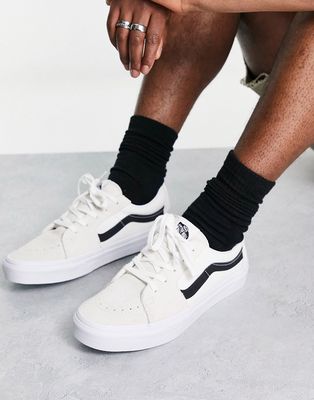Vans SK8-Low sneakers in white and cream