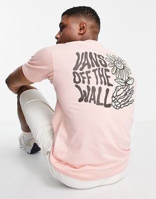 Vans Skull Daze back print T-shirt in pink