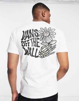 Vans Skull Daze back print t-shirt in white