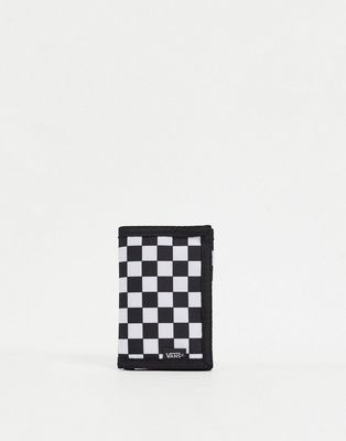 Vans Slipped checkerboard wallet in black/white