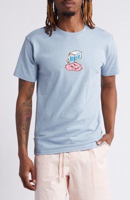 Vans Spilled Warp Cotton Graphic T-Shirt in Dusty Blue