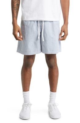 Vans Stripe Cotton Seersucker Shorts in White