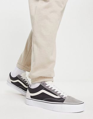 Vans Style 36 sneakers in color block navy and gray