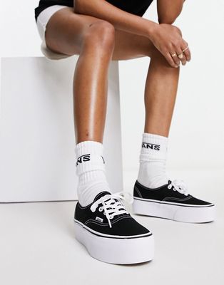 Vans UA Authentic Stackform sneakers in black/white