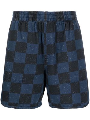 Vans x Julian Klincewicz checkerboard deck shorts - Blue
