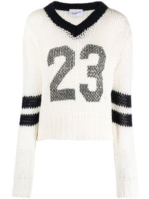 Vaquera 23 open-knit jumper - White