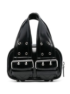Vaquera buckle-detail mini bag - Black