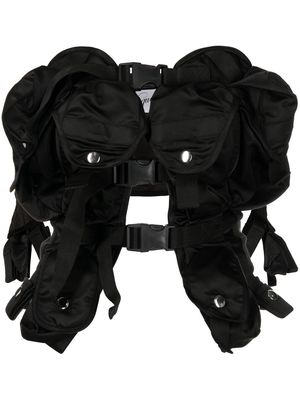 Vaquera buckled utility bandeau top - Black