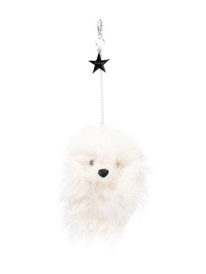 Vaquera Furry teddy-bear keychain - White