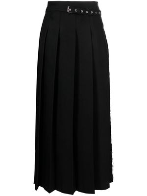 Vaquera high-waisted pleated skirt - Black