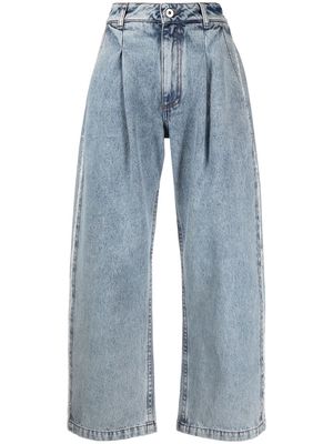 Vaquera high-waisted wide-leg jeans - Blue