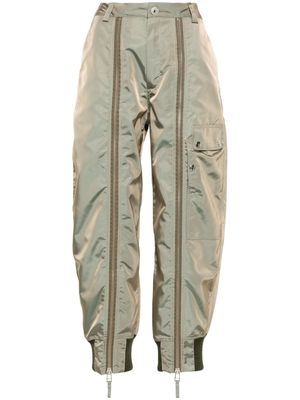 Vaquera zip-detail cropped trousers - Green