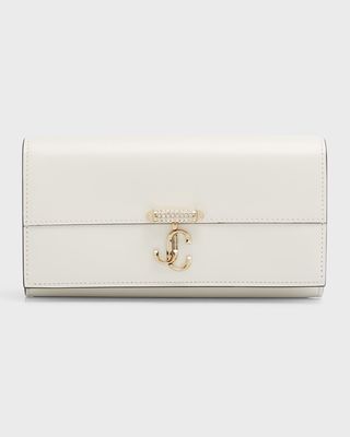 Varenne Leather Wallet with Embellished Strap