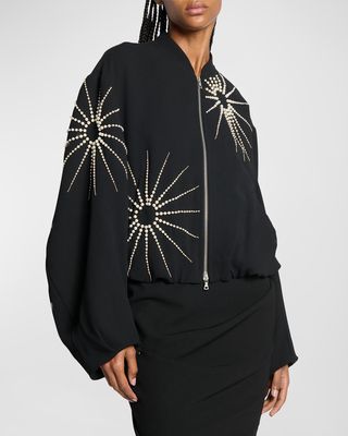 Vario Starburst Embroidered Bomber Jacket
