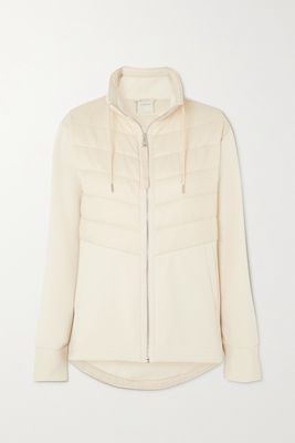 Varley - Balfern Quilted Padded Shell And Jersey Jacket - Off-white