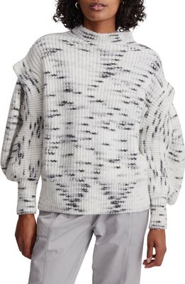 Varley Belgrave Knit Sweater in Egret/Charcoal