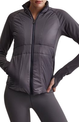Varley Brittany Quilted Jacket in Blackened Pearl