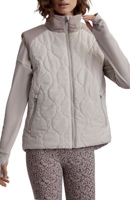 Varley Caitlin Quilt Vest in Rainy Day/Etherea