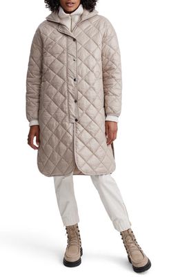 Varley Eddie Diamond Quilted Coat in Taupe Clay