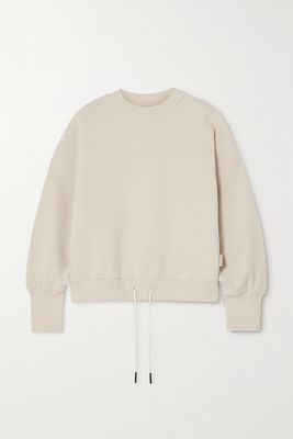 Varley - Edith Stretch-cotton Piqué Sweatshirt - Neutrals