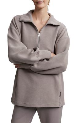 Varley Fulham Oversize Half Zip Fleece Pullover in Grey