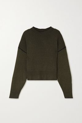Varley - Grant Ribbed-knit Sweater - Green