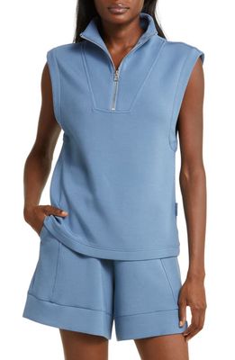 Varley Half-Zip Sleeveless Top in Coronet Blue