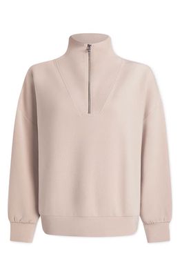 Varley Hawley Half-Zip Sweatshirt in Mushroom