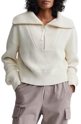 Varley Mentone Half Zip Sweater in Egret