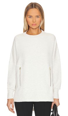 Varley Page Longline Sweatshirt in Ivory