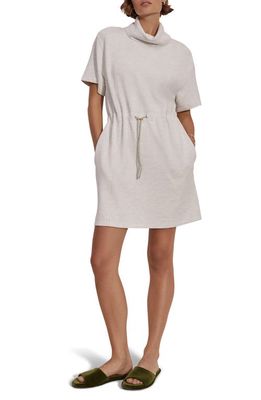 Varley Sophie Mock Neck Minidress in Ivory Marl