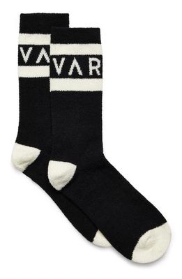 Varley Spencer Crew Socks in Black/Egret