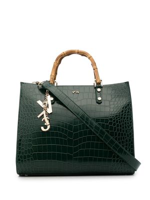 V°73 logo bamboo-handle tote - Green