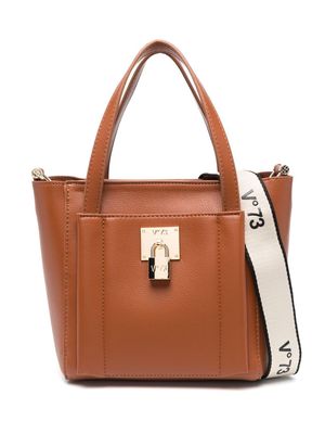 V°73 padlock-detail faux-leather tote bag - Brown