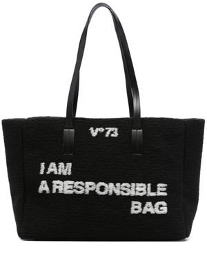 V°73 Responsibility Bis two-tone tote - Black