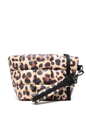 VeeCollective leopard-print padded clutch - Neutrals