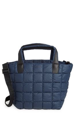 VeeCollective Medium Porter Water Repellent Quilted Tote in Deep Sea 