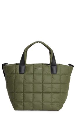 VeeCollective Medium Porter Water Repellent Quilted Tote in Moss 