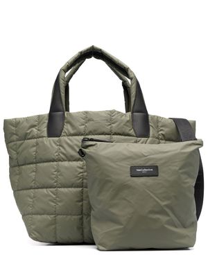VeeCollective medium quilted tote bag - Green