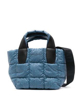 VeeCollective mini Porter quilted tote bag - Blue