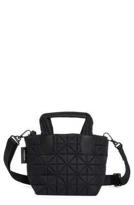 VeeCollective Mini Vee Water Repellent Quilted Nylon Tote in Black 